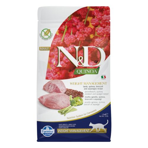 ND QUINOA WEIGHT Management LAMB 1,5kg Adult CAT Farmina jagnięcina