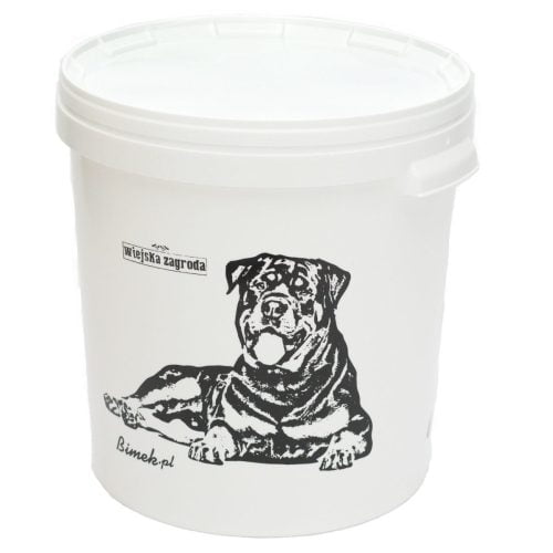 Pojemnik na karmę dla psów wiadro 33l / 12kg 3 psy Bimek