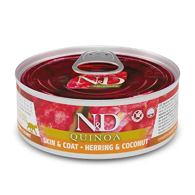 ND 80g Quinoa Skin Coat Herring Coconut Cat
