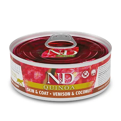 ND 80g Quinoa Skin Coat Venison Coconut Cat