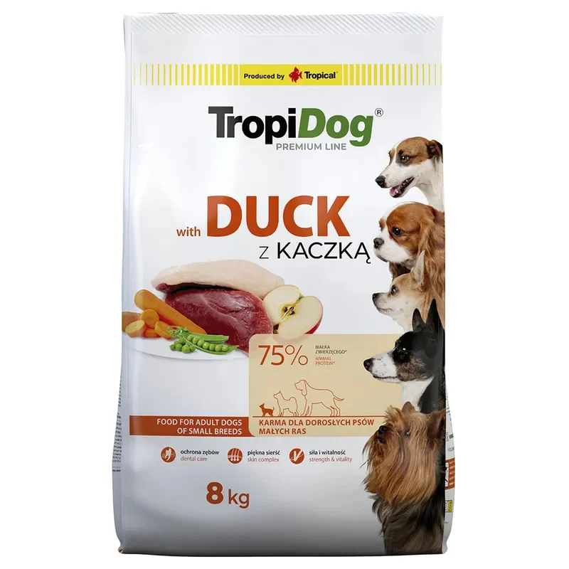 Tropidog SMALL DUCK Rice 8kg mini adult Premium