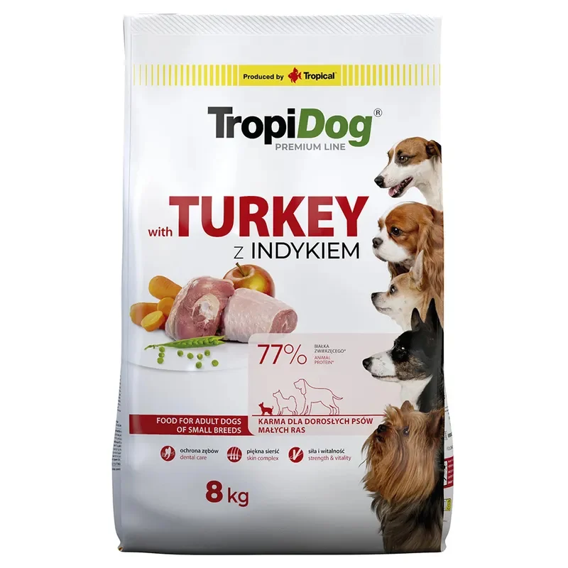 Tropidog ADULT Small TURKEY 8kg Rice Premium mini