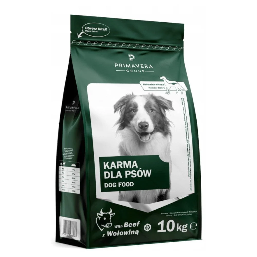 PRIMAVERA Premium Karma dla psa z wołowiną 10kg Zielona