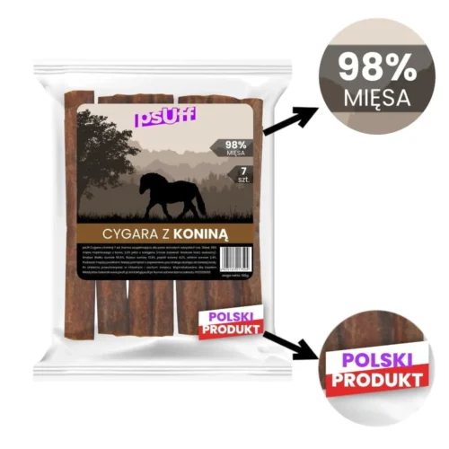 psUff Cygara z Koniną 7szt naturalny gryzak