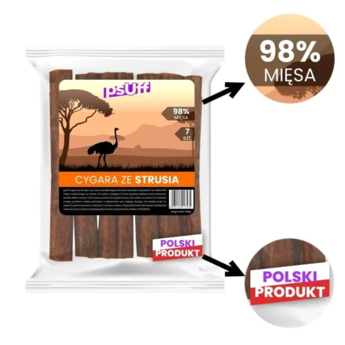 psUff Cygara ze Strusia 7szt naturalny gryzak