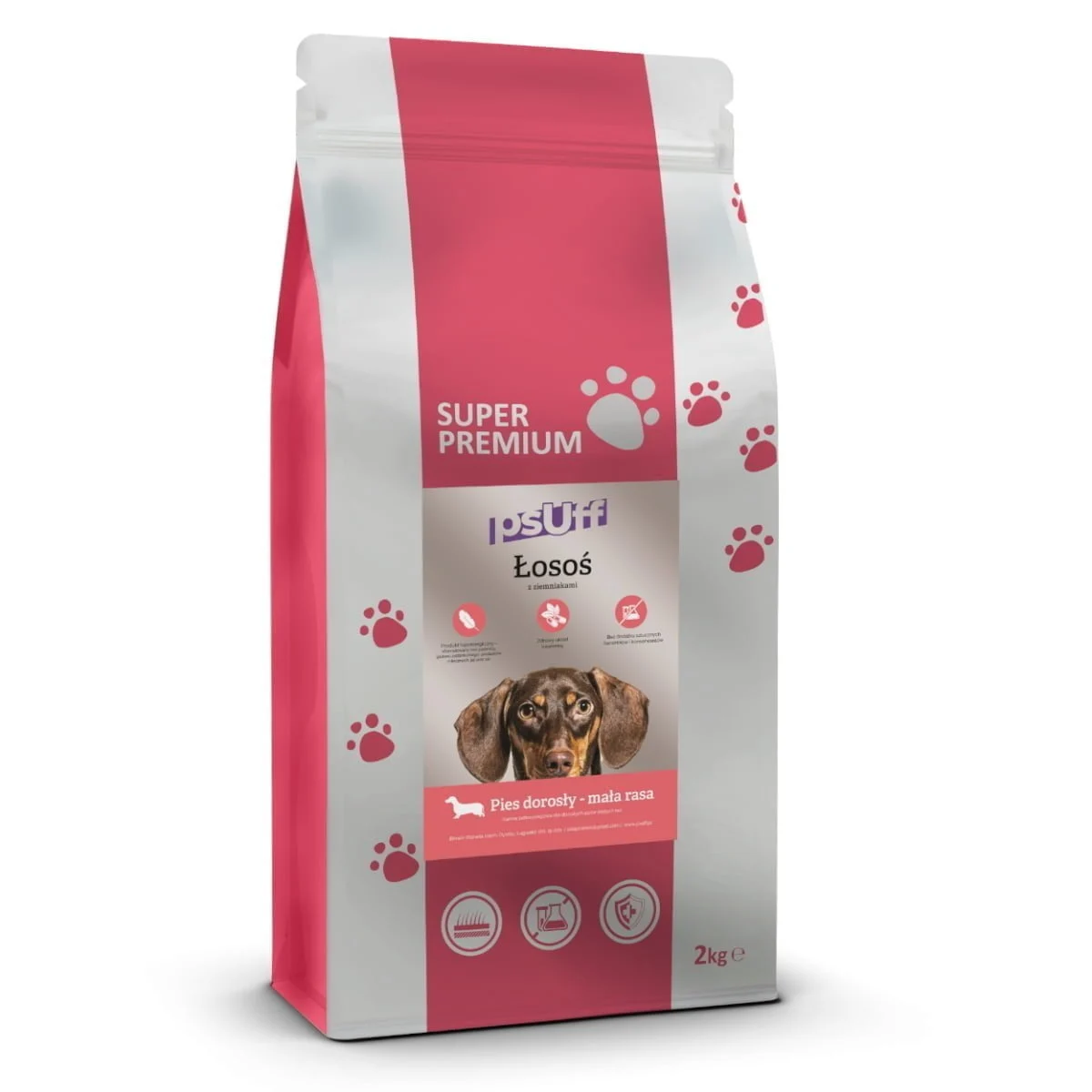 psUff Super Premium Łosoś z Ziemniakami 2kg dla Małych Ras
