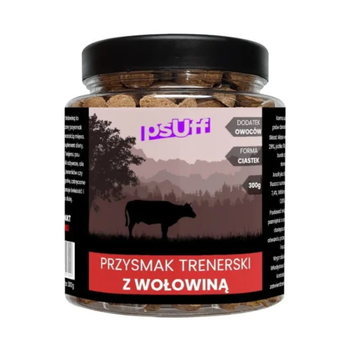 psUff Przysmak Trenerski z Wołowiną słoik 300g Przysmak dla psa ciastka