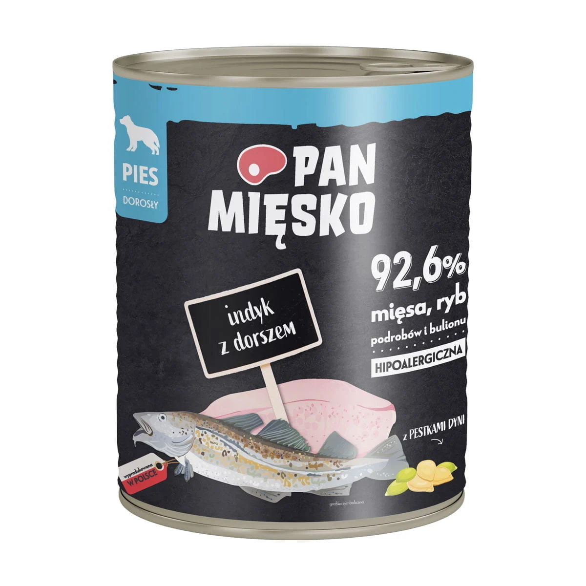 Pan Mięsko 800g Indyk z Dorszem puszka dla psa