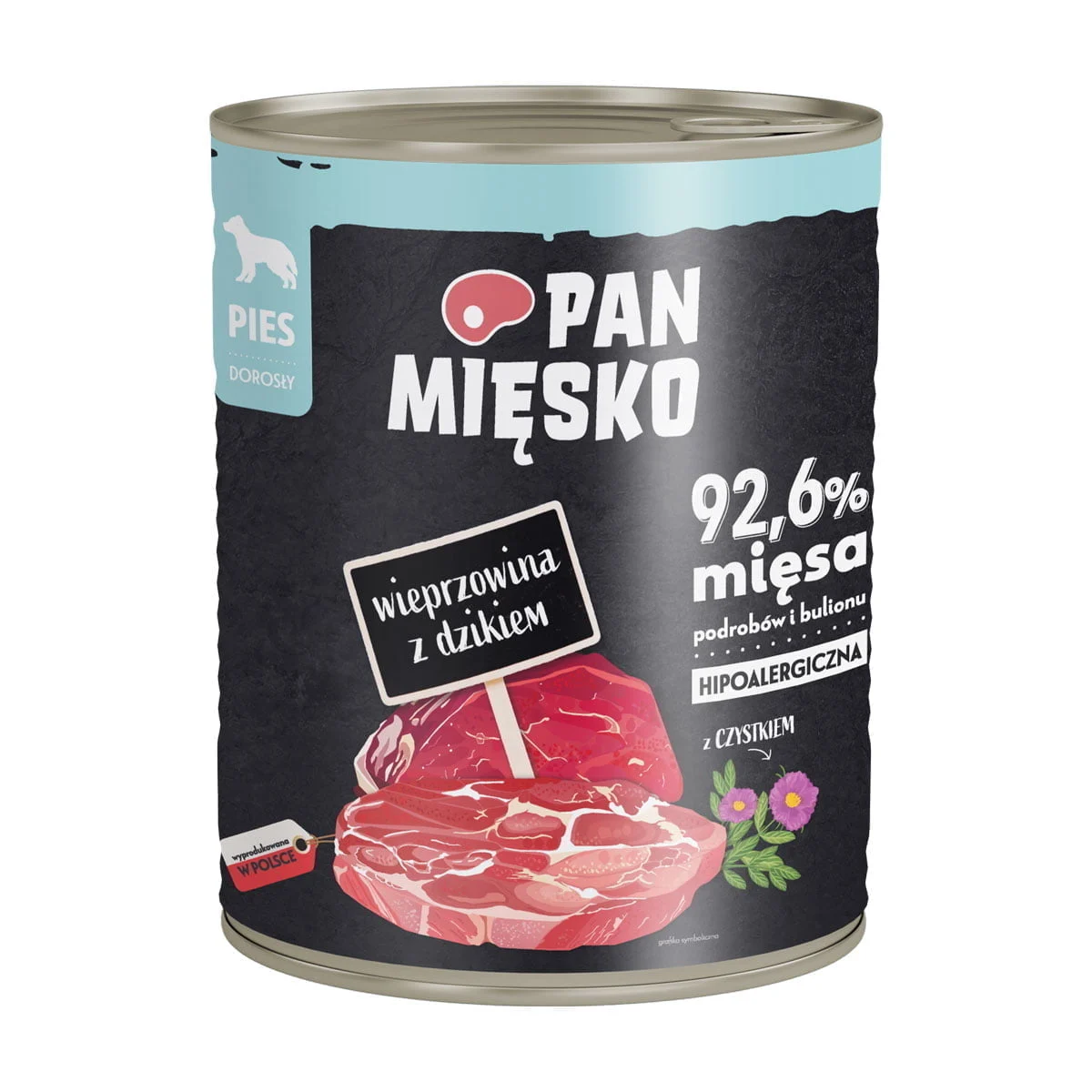 Pan Mięsko 800g Wieprzowina z Dzikiem puszka dla psa