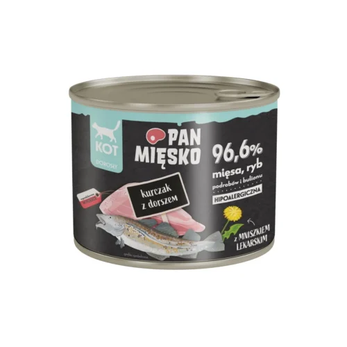 Pan Mięsko Kurczak z Dorszem dla kotów 200g puszka