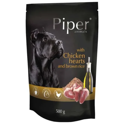 PIPER Chicken Hearts rice 500g z Sercami Kurczaka i ryżem dla psa