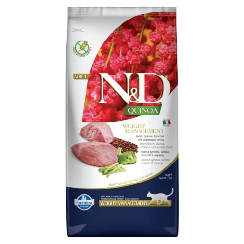 ND QUINOA Weight Management LAMB 5kg Adult CAT Farmina jagnięcina