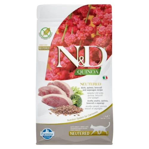 ND Quinoa Duck Neutered 1,5kg Cat Adult Farmina Kaczka