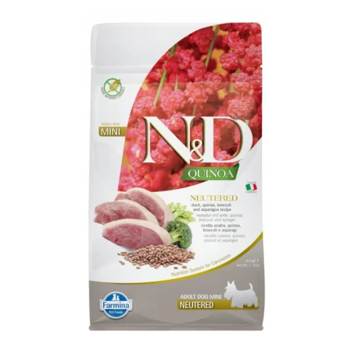 ND QUINOA Duck Neutered 800g Mini Adult dla psów po sterylizacji