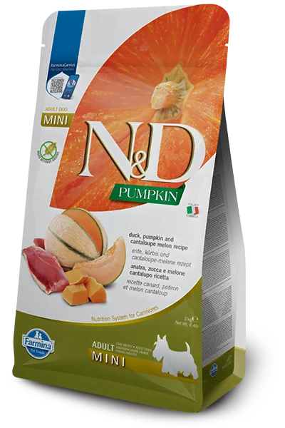 ND Pumpkin Duck Cantaloupe Melon 2kg Mini Adult Kaczka Dynia