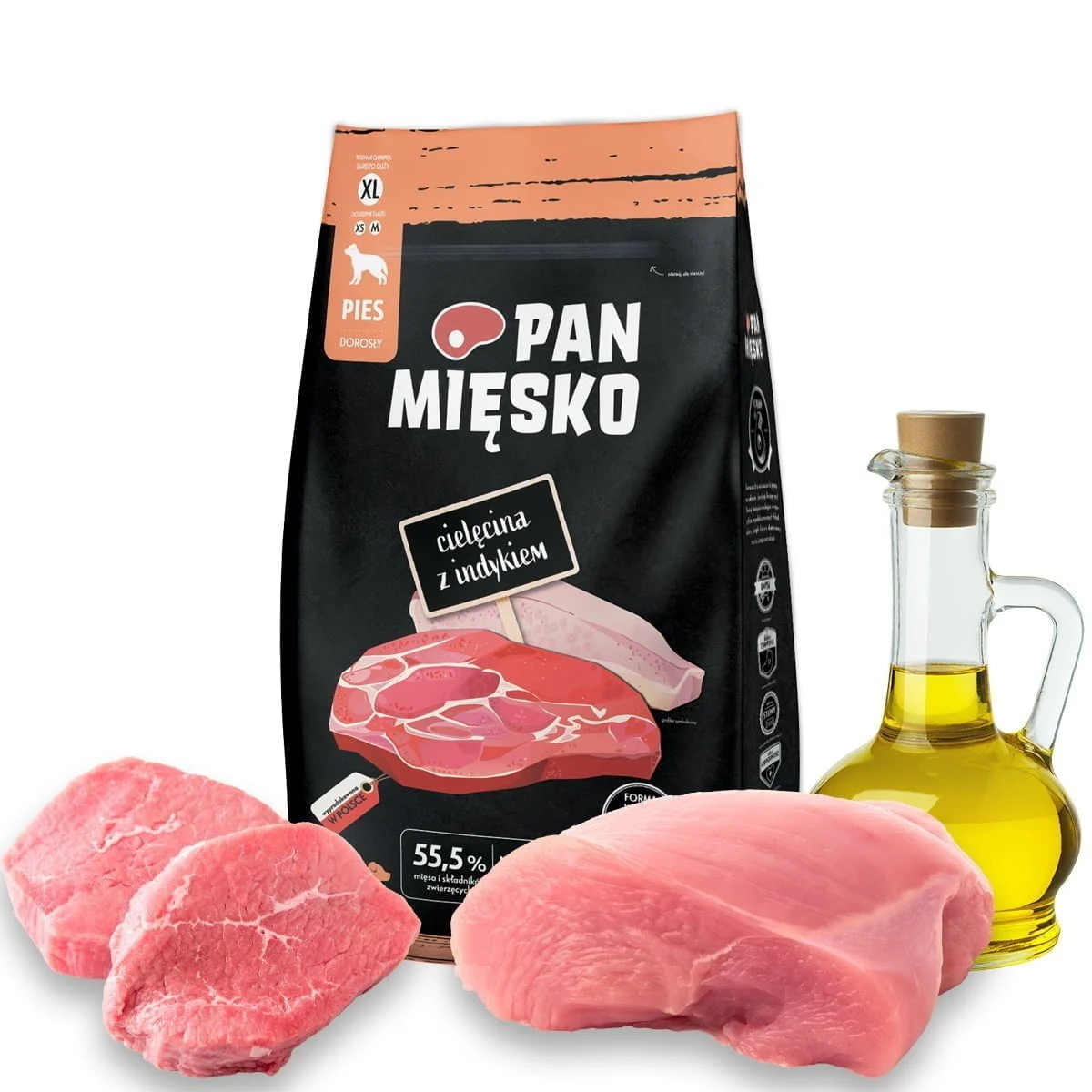 Pan Mięsko Cielęcina z Indykiem 20kg chrupki XL