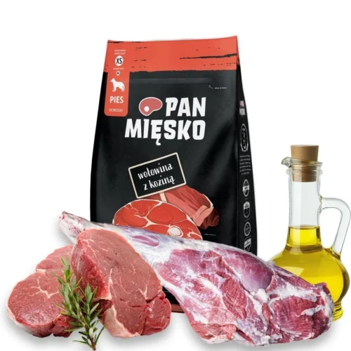 Pan Mięsko Wołowina z Koziną 20kg chrupki XS