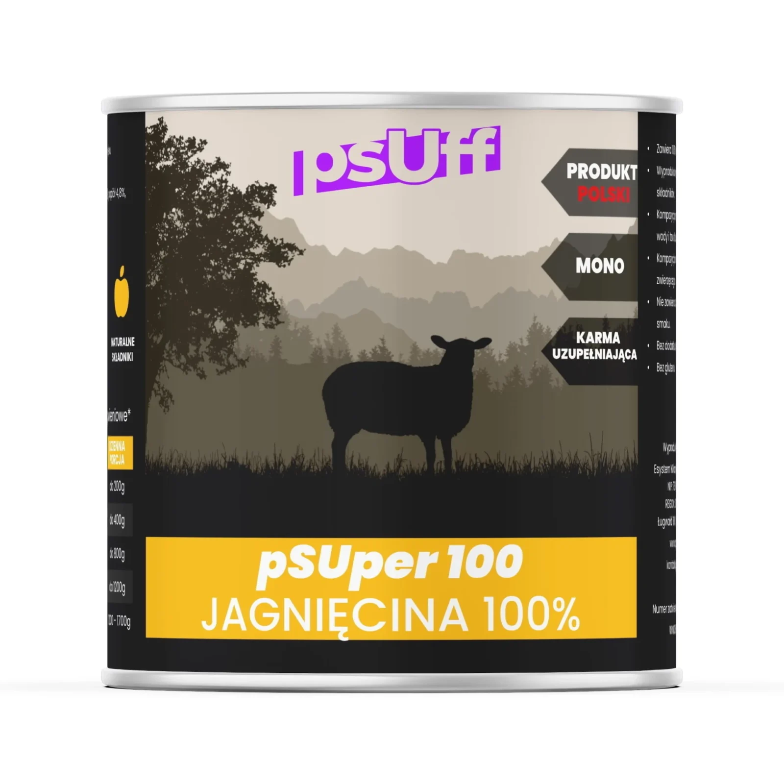 psUff pSUper100 Jagnięcina 850g