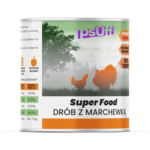 psUff Super Food Drób z marchewką 850g