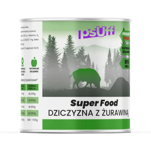 psUff Super Food Dziczyzna z żurawiną 850g