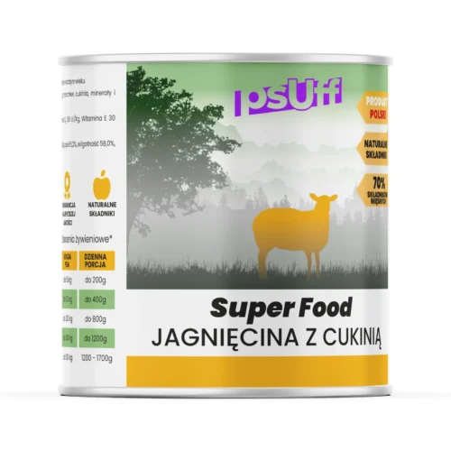 psUff Super Food Jagnięcina z cukinią 850g