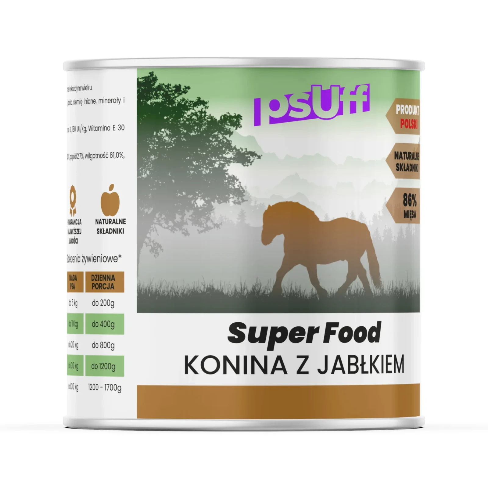 psUff Super Food Konina z jabłkiem 850g