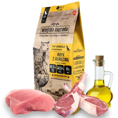 Wiejska Zagroda Indyk z Jagnięciną 2kg chrupki S