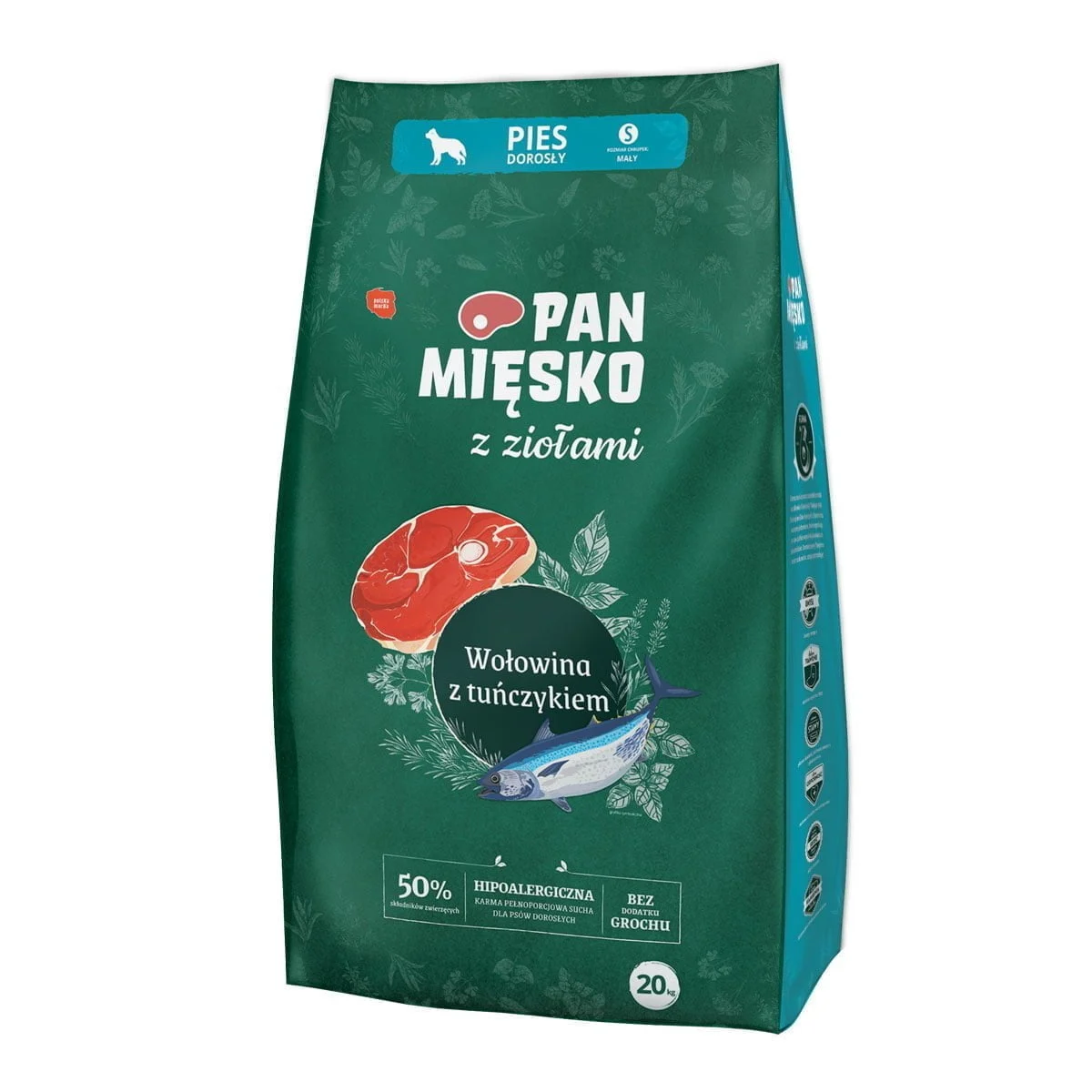Pan Mięsko z Ziołami 20kg Wołowina z Tuńczykiem Chrupki S