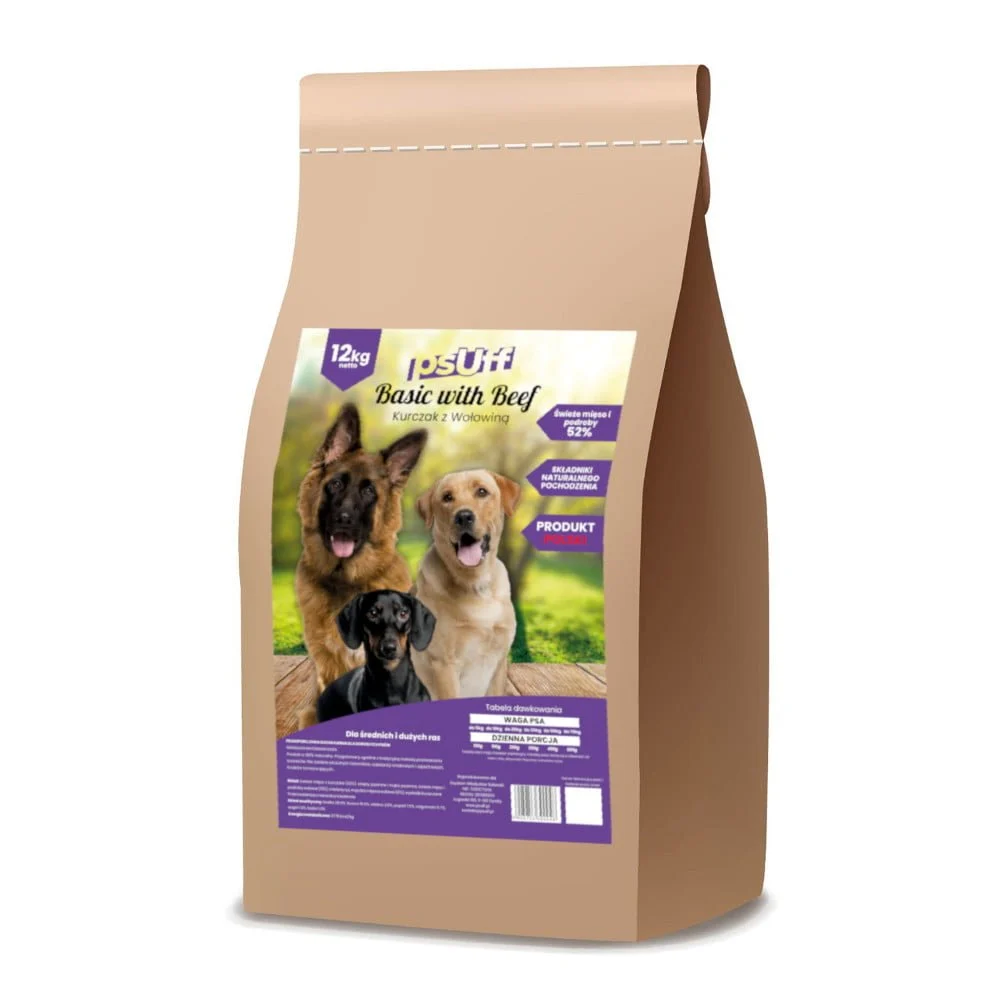 psUff Basic with Beef 12kg Kurczak z Wołowiną