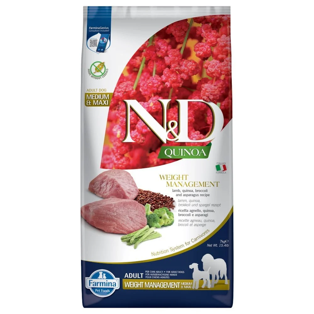 ND Quinoa Weight Management Adult Lamb 7kg jagnięcina Medium Maxi