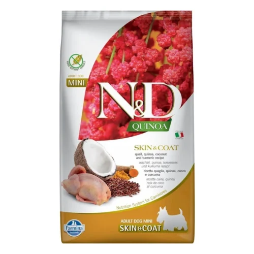 ND QUINOA Skin Coat Quail 800g Mini Adult przepiórka