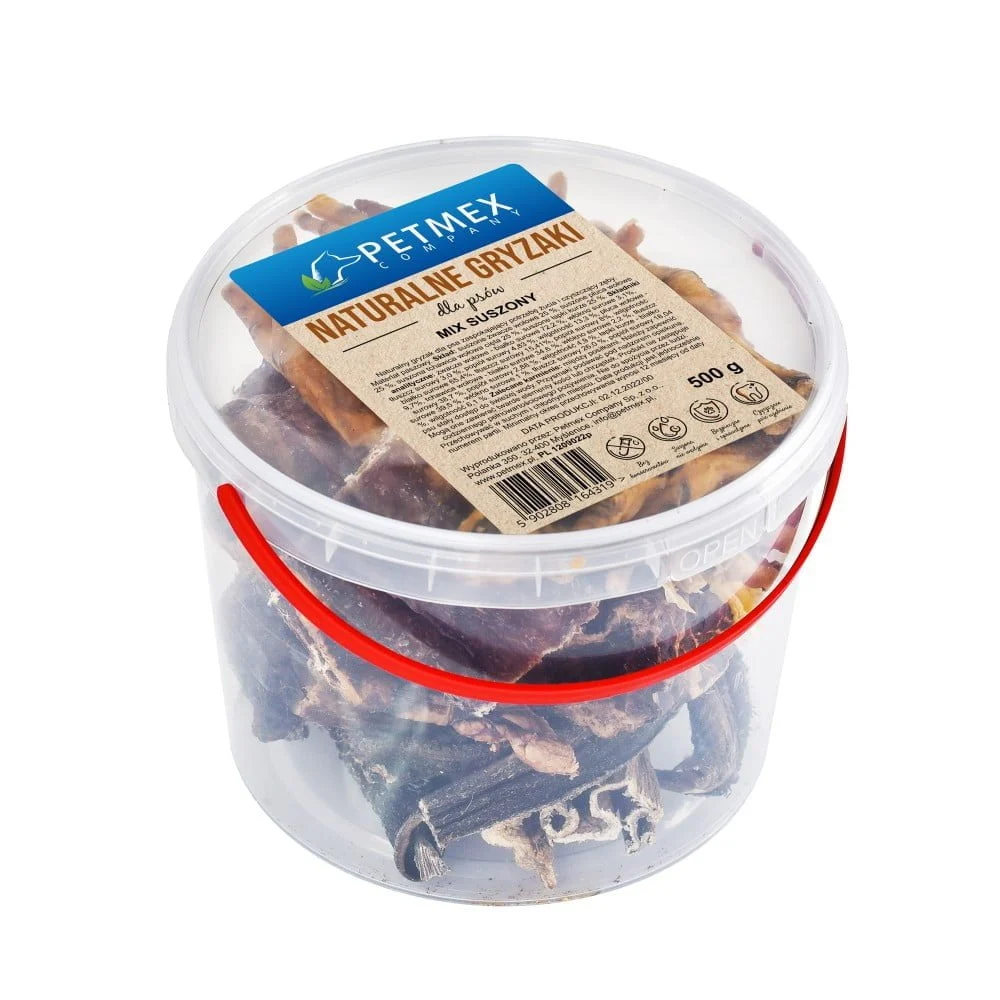 Mix Gryzaki Wołowo - Drobiowe Wiaderko 500g Petmex