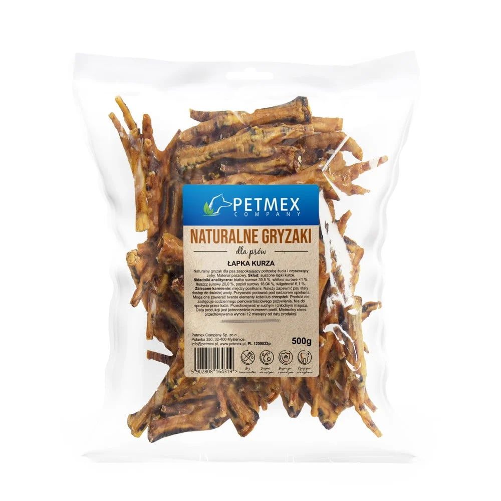 PETMEX Łapka Kurza Gryzak Naturalny 500g
