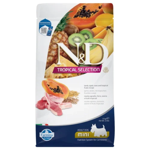 ND Tropical Selection Lamb 1,5kg Spelt Oats Mini Adult Farmina