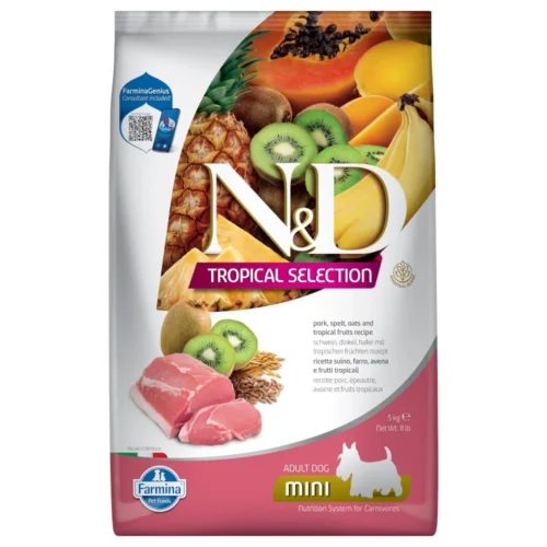 ND Tropical Selection Pork 5kg Spelt Oats Mini Adult Wieprzowina Farmina