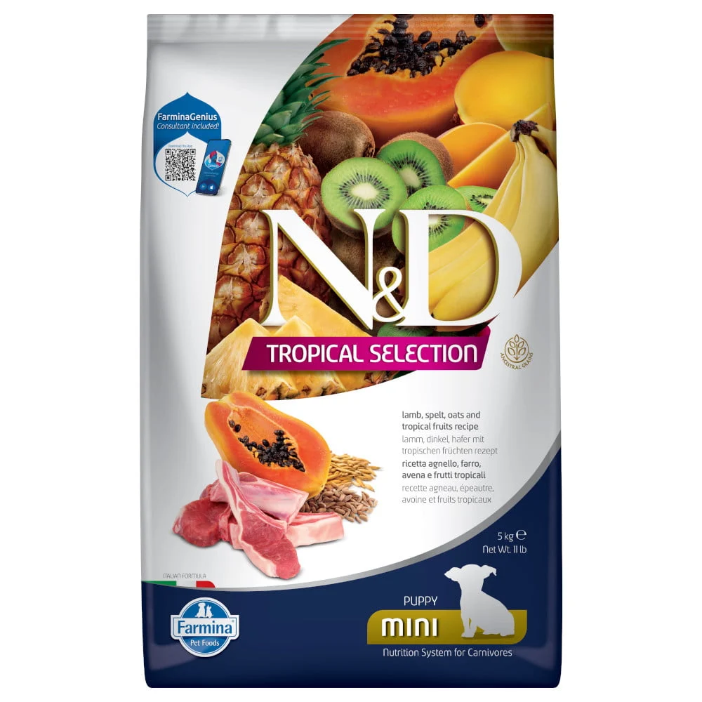 ND Tropical Selection Lamb 5kg Spelt Oats Mini Puppy Farmina jagnięcina dla szczeniąt