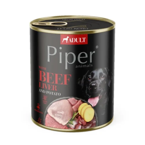 piper animals wołowina z wątróbką mokra karma 800g
