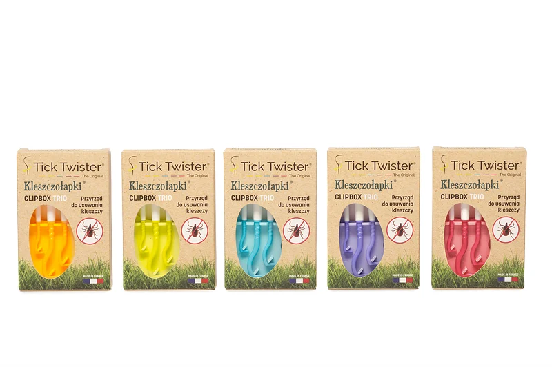 TRIO_clipbox_opakowanie_razem Kleszczołapki CLIPBOX Tick Twister do usuwania kleszczy