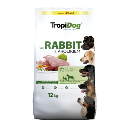 TropiDog with Rabbit Medium & Large Adult 12kg z Królikiem dla średnich i dużych ras