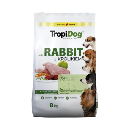 TropiDog with Rabbit Mini Adult 8kg z Królikiem dla małych ras