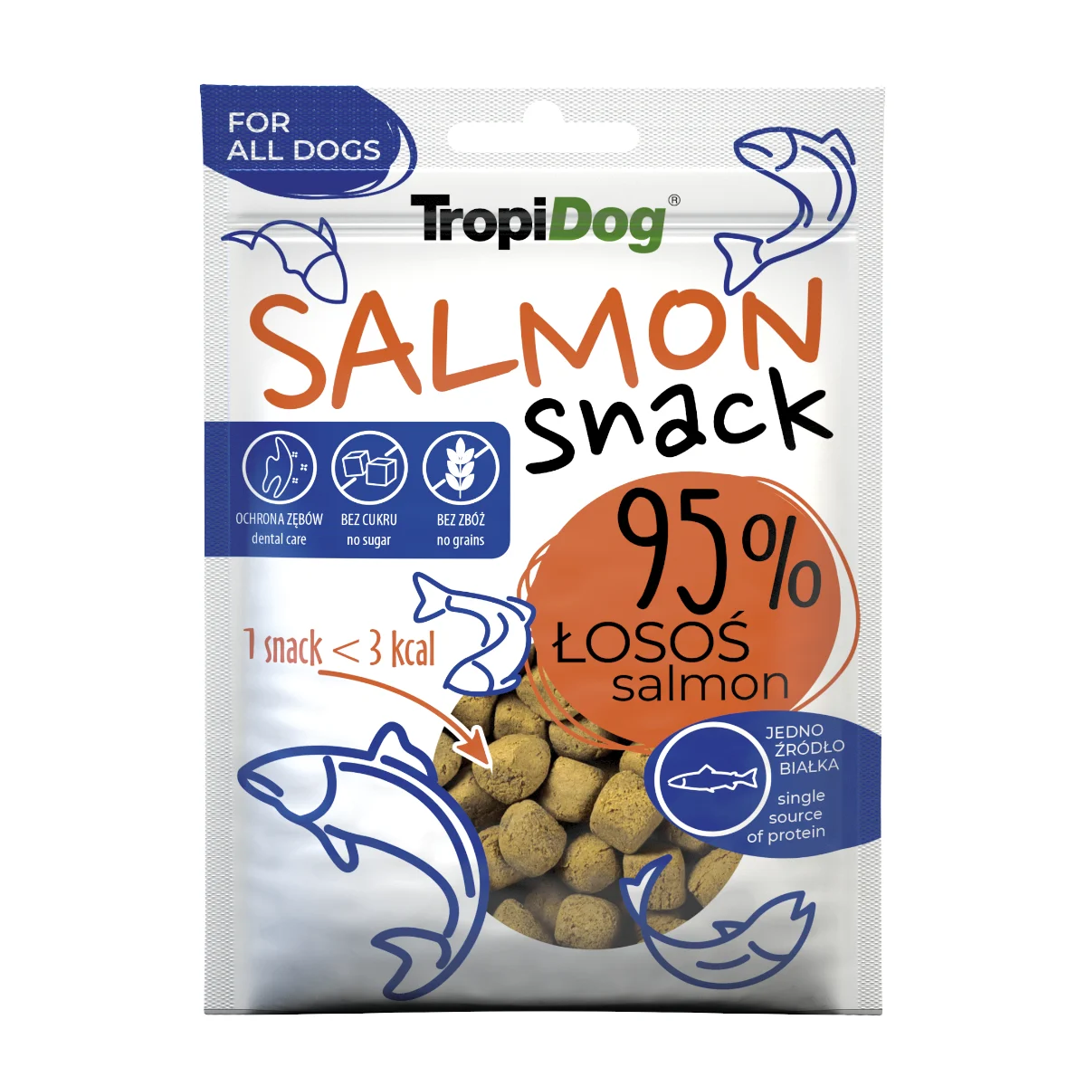 TropiDog Snack Salmon 70g Przysmak dla Psów