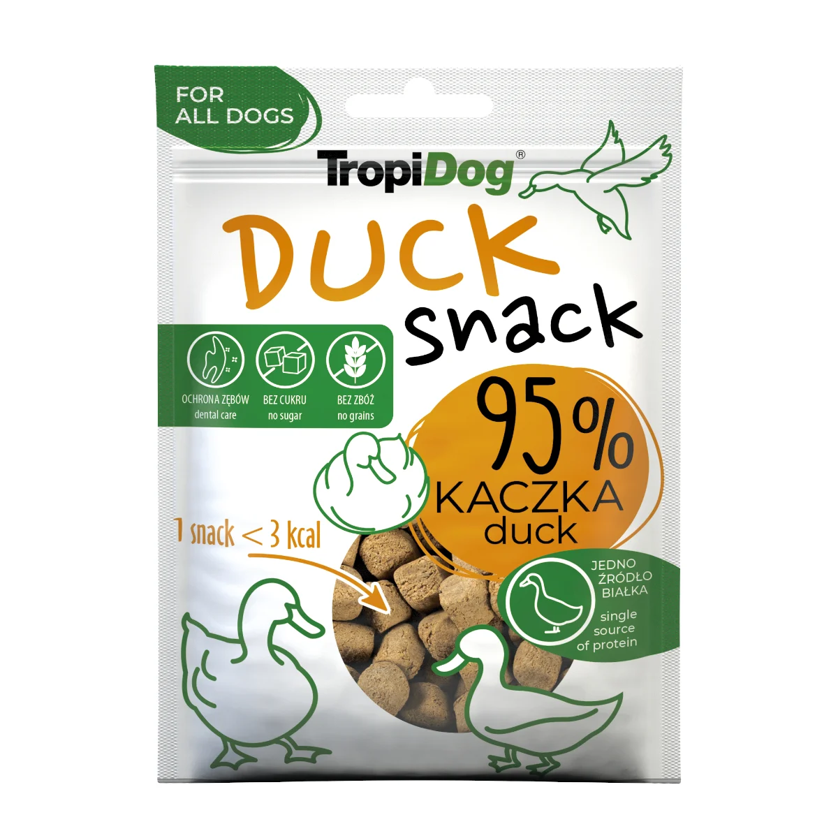 TropiDog Snack Duck 70g Przysmak dla Psów