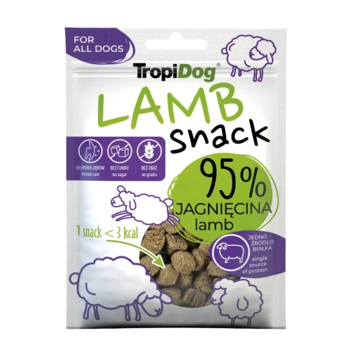TropiDog Snack Lamb 70g Przysmak dla Psów