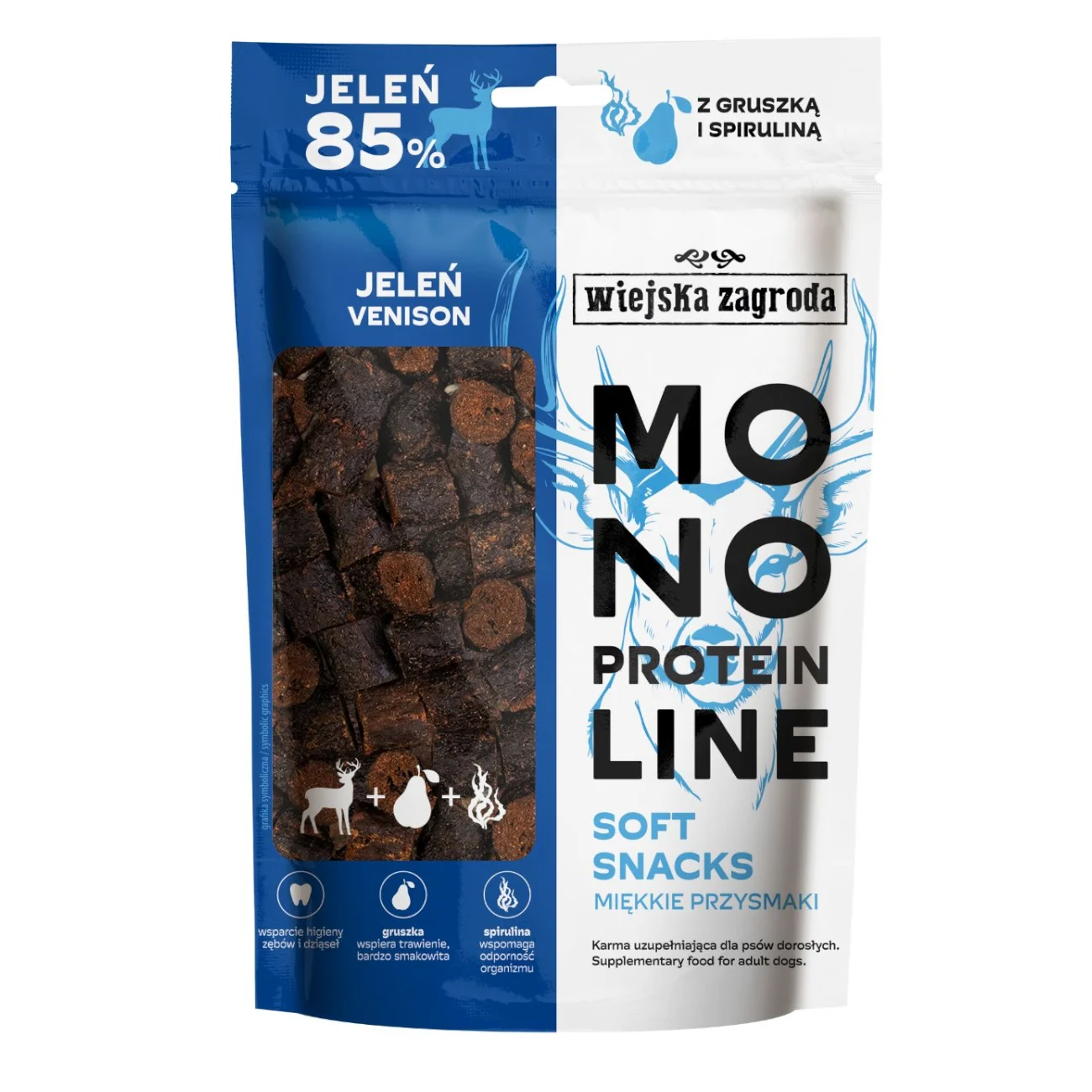 Wiejska Zagroda Monoproteinowy Soft Snacks Jeleń 115g Przysmak dla psa