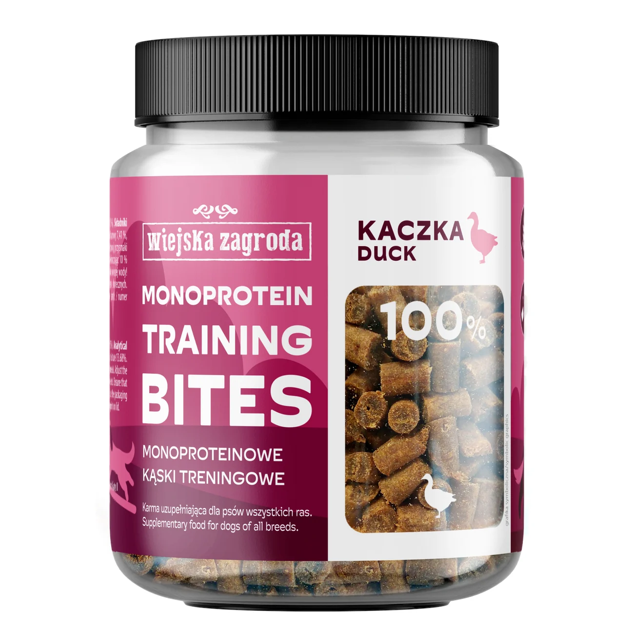 Wiejska Zagroda Treningowe Kąski Monoproteinowe Kaczka 150g Przysmak dla psa