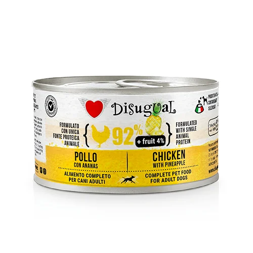 Disugual Kurczak z ananasem 150g Karma mokra dla psa z owocami
