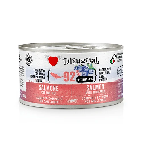 Disugual Łosoś z borówkami 150g Karma mokra dla psa z owocami