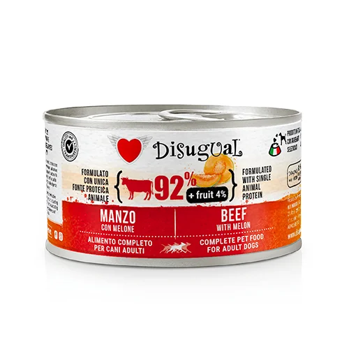 Disugual Wołowina z melonem 150g Karma mokra dla psa z owocami