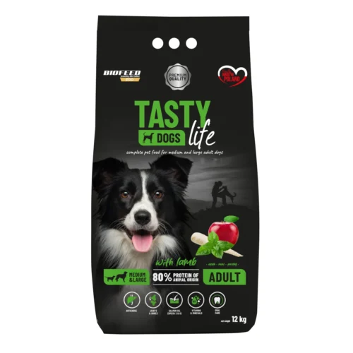 Biofeed Tasty Dogs Life z Jagnięciną dla dorosłych Psów Średnich i Dużych Ras 12kg