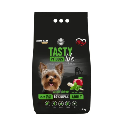 Biofeed Tasty Dogs Life z Jagnięciną dla dorosłych Psów Małych Ras 8kg